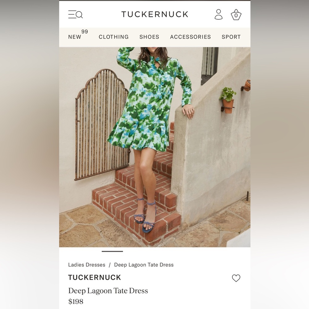 Tuckernuck Deep Lagoon Tate Dress XXL